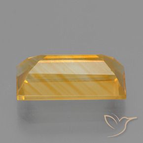 Citrino Laranja-Ouro Natural 3.92ct, baguete, VS
