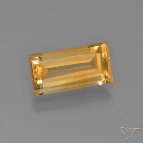 2.92ct Natural Laranja Médio Citrino, baguete, VVS-VS