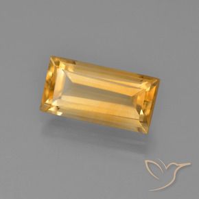Citrino Laranja Médio Natural 2.92ct, baguete, VVS-VS