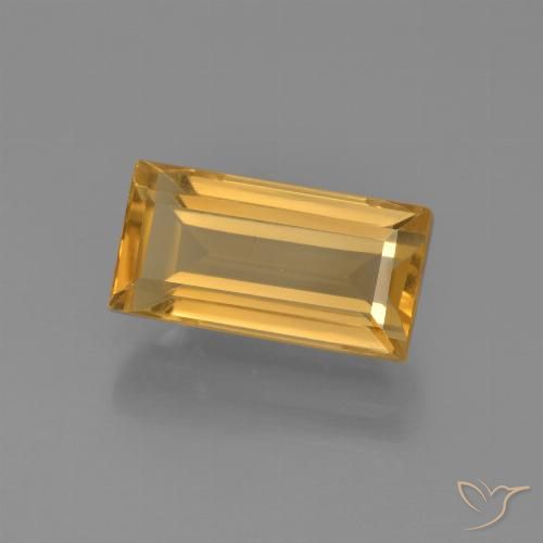 3.28ct Natural Dourado Médio-escuro Citrino, baguete, VVS-VS, Photo A