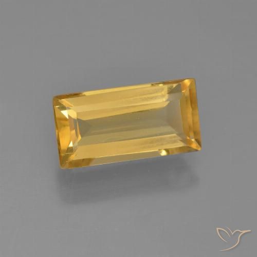 2.77ct Natural Laranja Dourada Citrino, baguete, VVS-VS