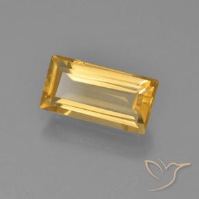 Citrino Laranja Dourada Natural 2.77ct, baguete, VVS-VS