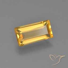 Citrino Dourado médio Natural 2.32ct, baguete, VVS-VS