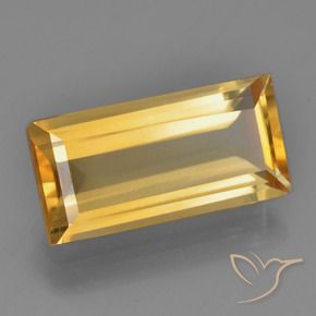 Citrino Dourado médio Natural 3.80ct, baguete, VS