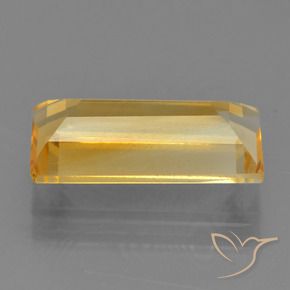 Citrino Dourado médio Natural 3.80ct, baguete, VS