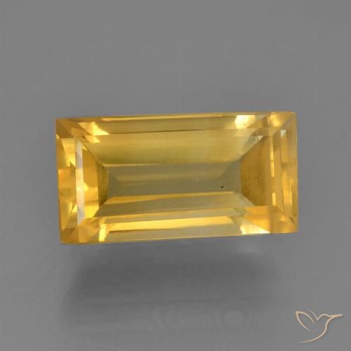 3.68ct Natural Dourado médio Citrino, baguete, VS