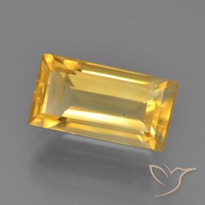 Citrino Dourado médio Natural 3.68ct, baguete, VS