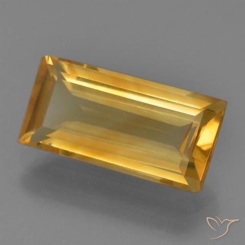 3.83ct Natural Laranja Dourado Profundo Citrino, baguete, VVS-VS