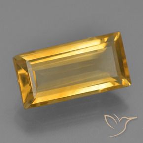 Citrino Laranja Dourado Profundo Natural 3.83ct, baguete, VVS-VS