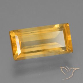 Citrino Laranja-dourado médio-claro Natural 2.50ct, baguete, VS