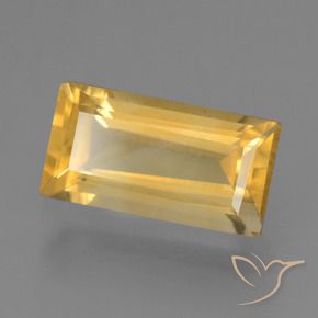 Citrino Ouro Natural 1.78ct, baguete, VS