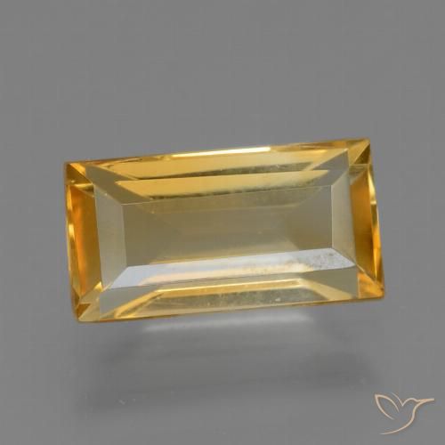1.79ct Natural Laranja-Ouro Citrino, baguete, VS