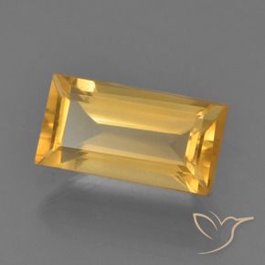 Citrino ouro brilhante Natural 1.90ct, baguete, VS