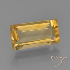 Citrino ouro brilhante Natural 1.49ct, baguete, VVS-VS