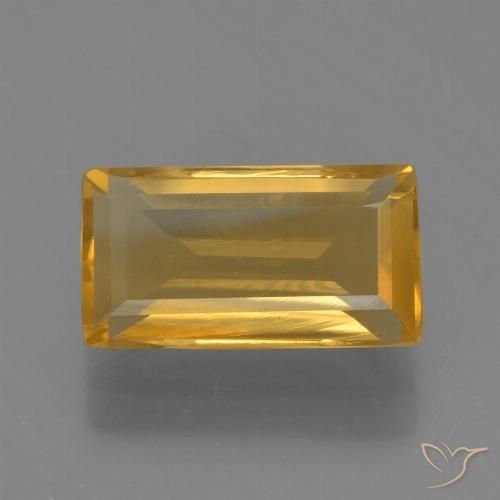 1.60ct Natural Dourado Médio-escuro Citrino, baguete, VVS-VS