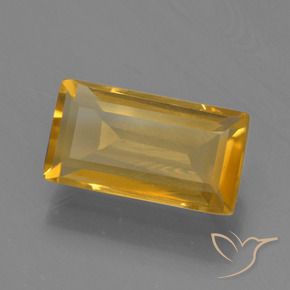 Citrino Dourado Médio-escuro Natural 1.60ct, baguete, VVS-VS