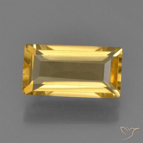 1.49ct Natural Dourado Médio-claro Citrino, baguete, VVS-VS