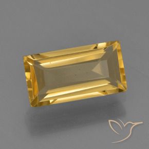 Citrino Dourado Médio-claro Natural 1.49ct, baguete, VVS-VS