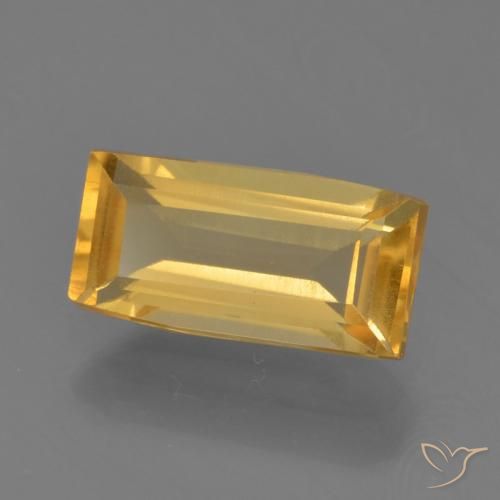 Citrino ouro brilhante Natural 1.49ct, baguete, VVS-VS