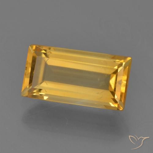 1.62ct Natural Dourado Médio-escuro Citrino, baguete, VS