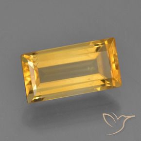 Citrino Dourado Médio-escuro Natural 1.62ct, baguete, VS