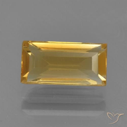 1.69ct Natural Dourado Médio-escuro Citrino, baguete, VVS-VS