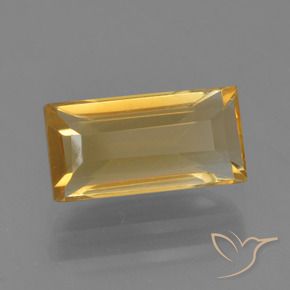 Citrino Dourado Médio-escuro Natural 1.69ct, baguete, VVS-VS