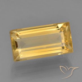 Citrino ouro brilhante Natural 3.39ct, baguete, VS