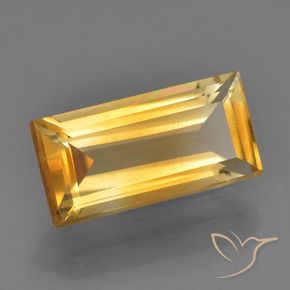 Citrino Dourado médio Natural 2.70ct, baguete, VS