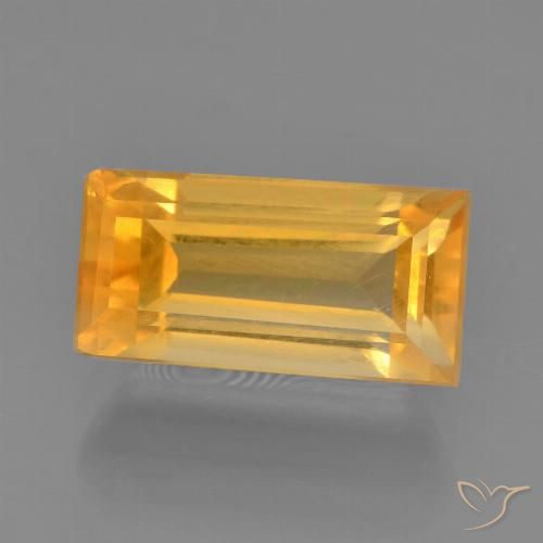 2.76ct Natural Laranja-Ouro Citrino, baguete, VS