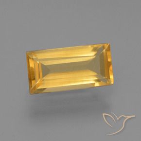 Citrino ouro médio Natural 1.44ct, baguete, VS