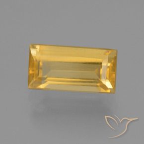Citrino ouro brilhante Natural 1.76ct, baguete, VS