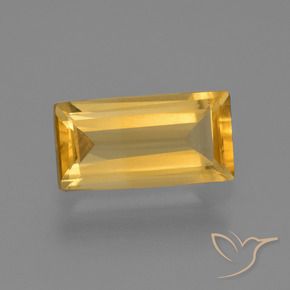 Citrino Laranja-dourado médio-claro Natural 1.43ct, baguete, VS