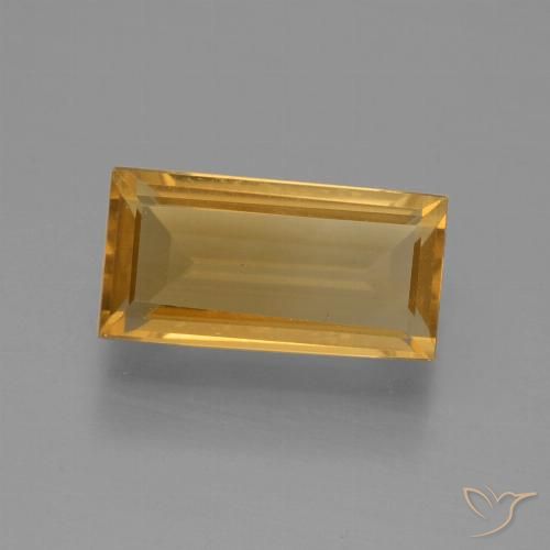 1.33ct Natural Laranja-Ouro Citrino, baguete, VS