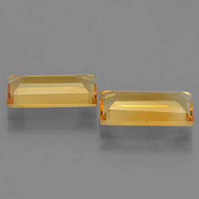 Pedras preciosas de citrino amarelo natural de 4,31 ct, baguete, VS