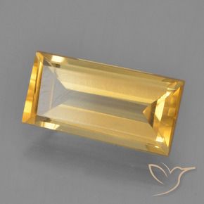 Citrino ouro brilhante Natural 2.48ct, baguete, VS