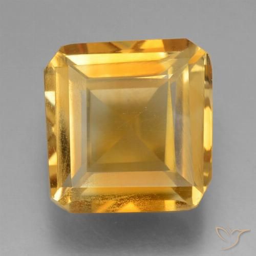 2.56ct Natural Laranja Profundo-Ouro Citrino, Corte Esmeralda, VS