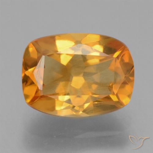 2.25ct Natural Laranja Profundo-Ouro Citrino, Almofada, VS