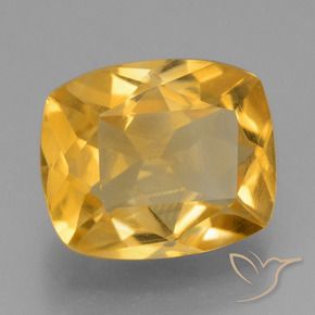 Citrino Dourado médio Natural 2.09ct, Almofada, VVS-VS