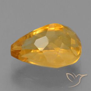 Citrino Laranja escuro-dourado Natural 2.76ct, Formato de pêra, VS