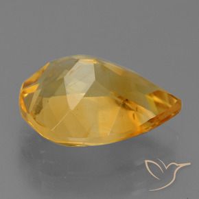 Citrino Laranja escuro-dourado Natural 2.58ct, Formato de pêra, VS-SI