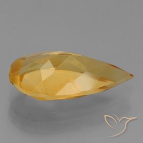 Citrino Laranja escuro-dourado Natural 2.62ct, Formato de pêra, VVS-VS