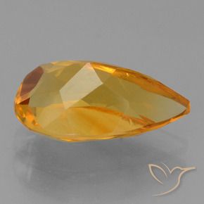 Citrino Laranja Profundo-Ouro Natural 2.22ct, Formato de pêra, VS