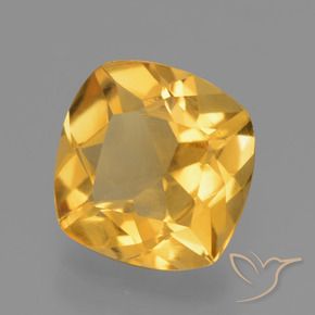 Citrino Laranja Dourado Profundo Natural 1.75ct, Almofada, VS