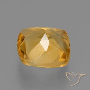 Citrino Laranja Dourado Profundo Natural 1.53ct, Almofada, VS