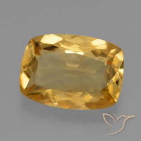 Citrino Dourado Médio-escuro Natural 3.21ct, Almofada, VVS-VS