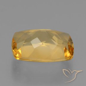 Citrino Dourado Médio-escuro Natural 3.21ct, Almofada, VVS-VS