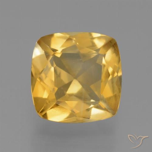 1.70ct Natural Dourado Médio-escuro Citrino, Almofada, VS