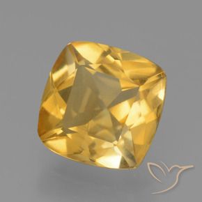 Citrino Dourado Médio-escuro Natural 1.70ct, Almofada, VS