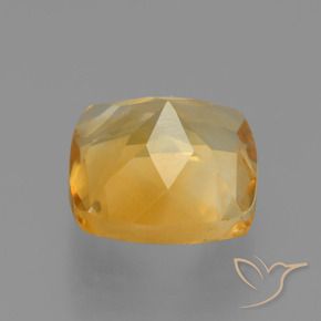 Citrino Dourado Médio-escuro Natural 1.70ct, Almofada, VS